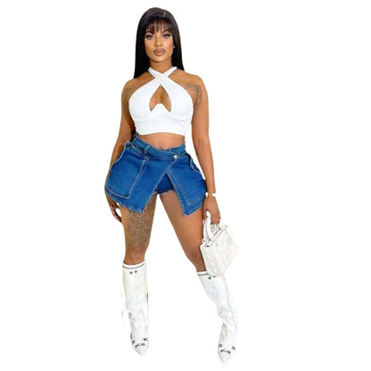 Women Fashion Casual Stretch Denim Shorts