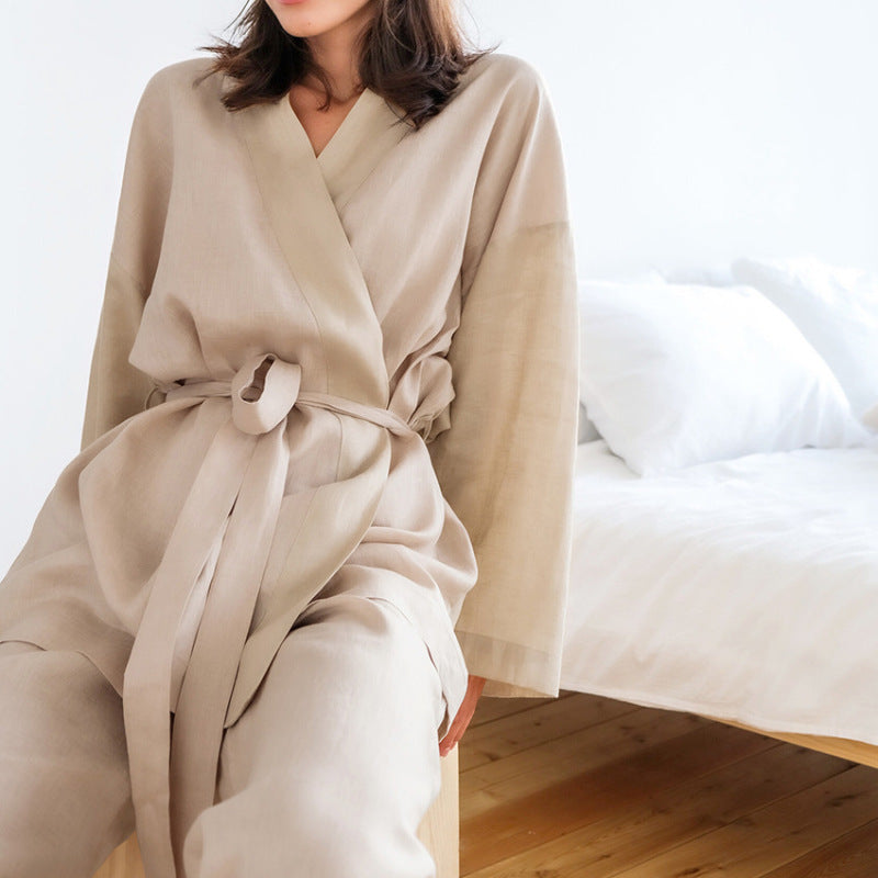 Conjunto de pijama informal de manga larga con tirantes y pantalones para mujer