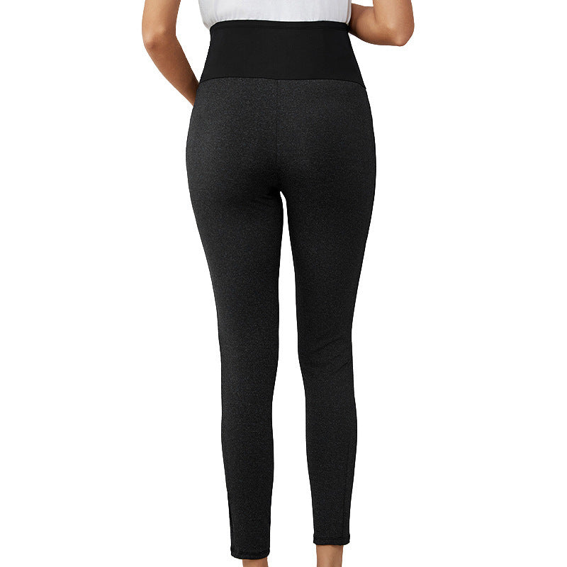 Leggings elásticos informales de cintura alta para embarazadas que levantan la cadera y el vientre.
