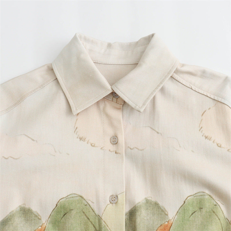 Women Fashion Casual Printed Sleeveless Shirt Dress