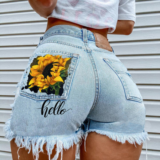 Pantalones cortos vaqueros holgados, vintage, informales y de cintura alta para mujer