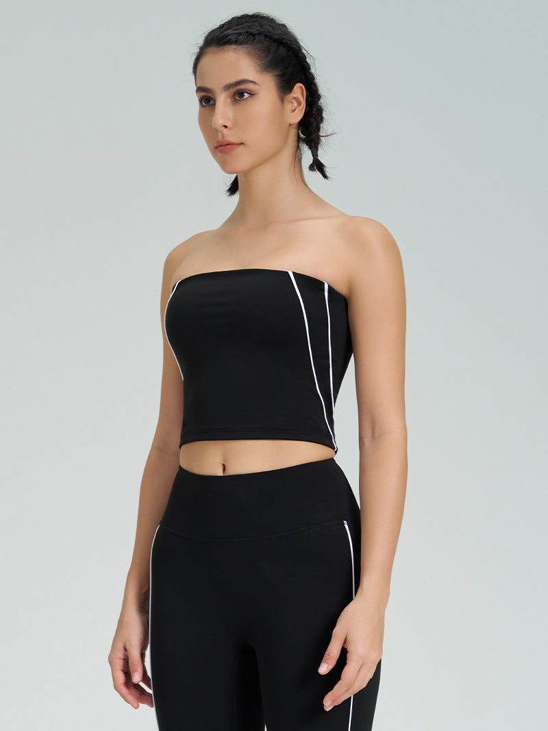 Top deportivo de yoga con doble exfoliación, informal, a la moda para mujer