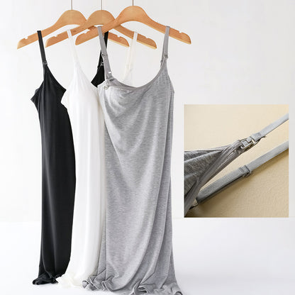 Pregnant Women Fashion Casual Strap Breathable Breastfeeding Dress