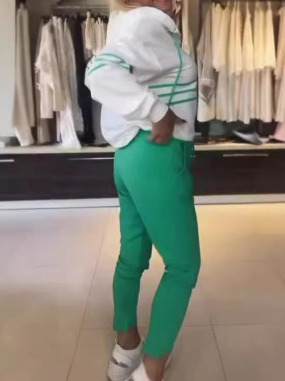 Autumn Women Fashion Casual Long-Sleeved Hoodies Pants Two-Piece Set