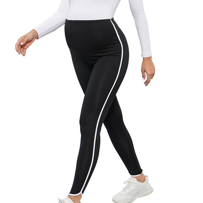 Leggings de yoga elásticos de cintura alta y cadera para mujeres embarazadas