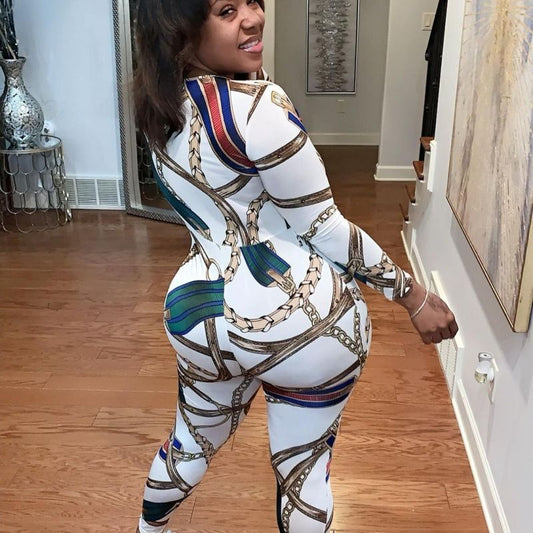 Women'S Fashion Casual Printed Milk Silk Jumpsuit