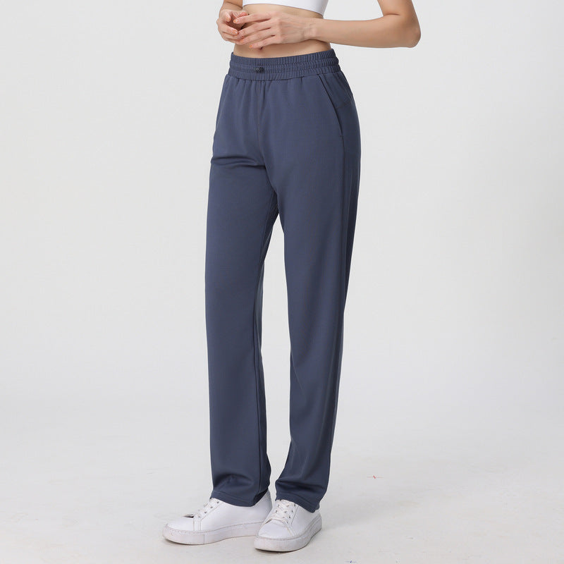 Women'S Casual Solid Color Yoga Breathable Straight Leggings