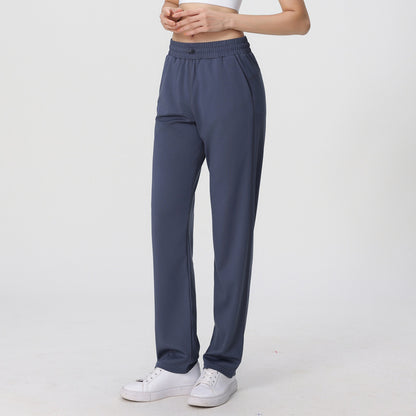 Women'S Casual Solid Color Yoga Breathable Straight Leggings