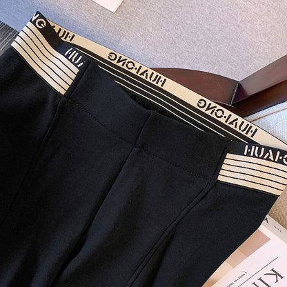 Women Casual Plus Size Solid Color Loose Leggings