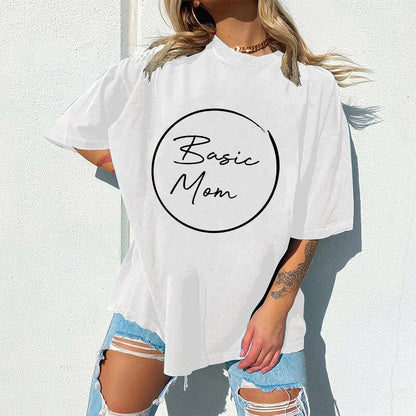 Camiseta estampada informal para el Día de la Madre para mujer