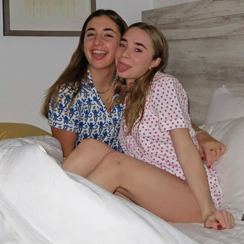 Conjunto de pijama informal con estampado de moda para mujer