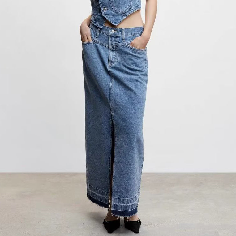 Women Fashion Casual Denim Skirt