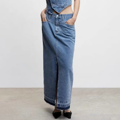Women Fashion Casual Denim Skirt