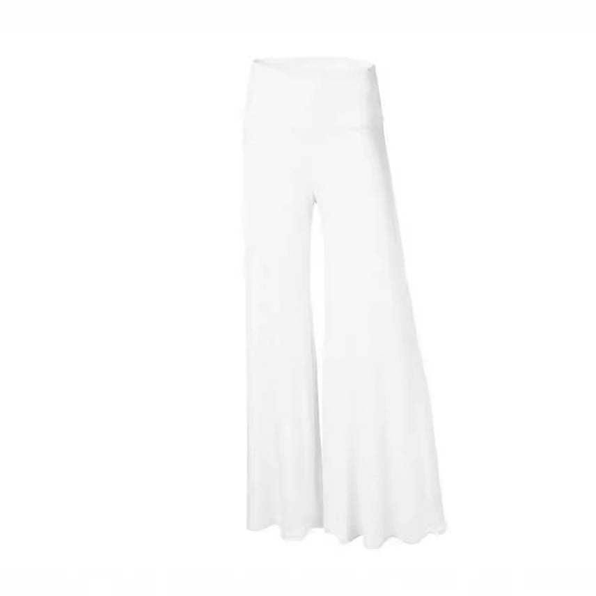 Women Casual Solid Color Wide Leg Pants