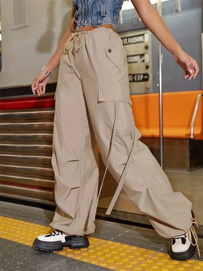 Pantalones cargo holgados casuales de moda para mujer