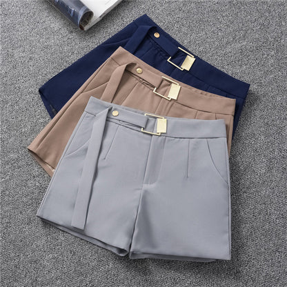 S-3XL Women Summer Casual Loose High Waist Wide Leg A-Line Shorts