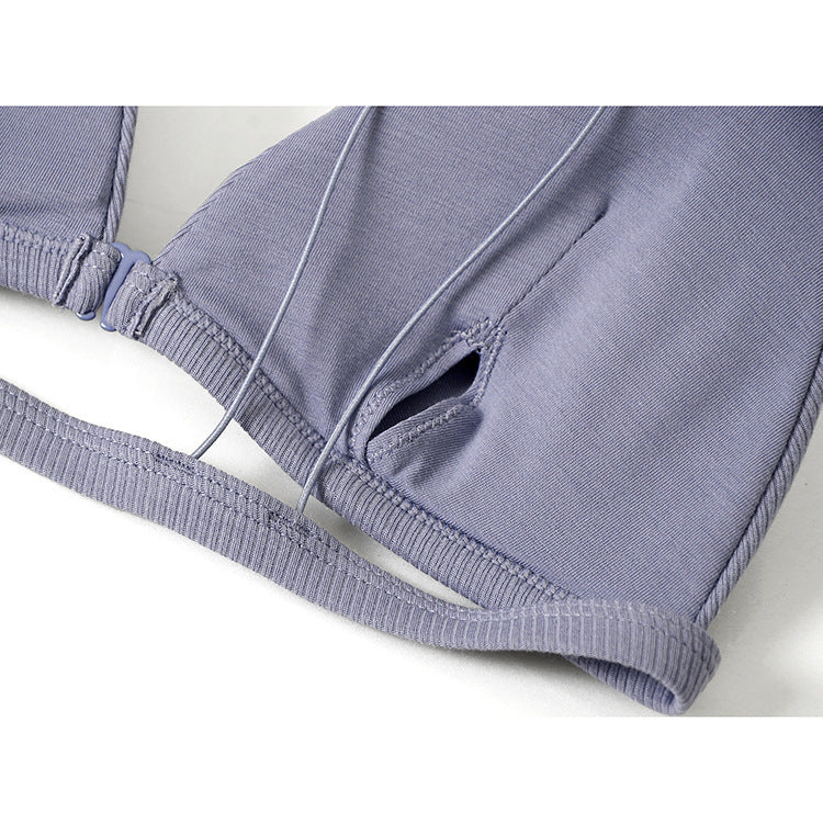 3 Pcs/Set Women Basic Casual Rib Knit Solid Color Bra