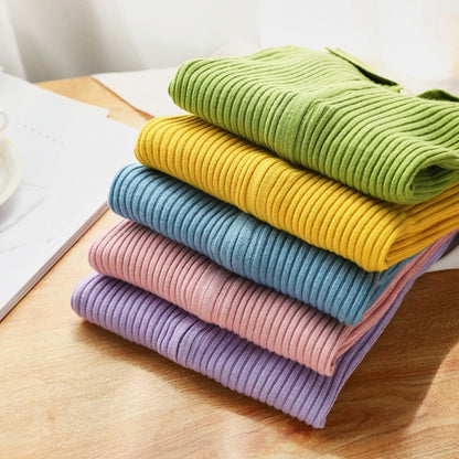 Women Casual Solid Color Base Lar Knit Top Sweater