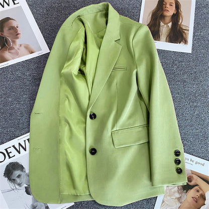Women Casual Solid Color Single-Breasted Blazers