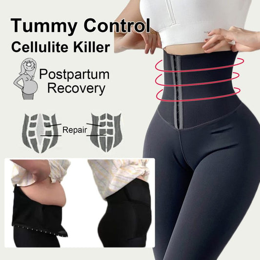 Women Fashion Casual Tight High-Waist Pocket Yoga Pants