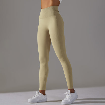 Pantalones de yoga deportivos de cintura alta para mujer, informales, a la moda, con efecto vientre plano y cadera.