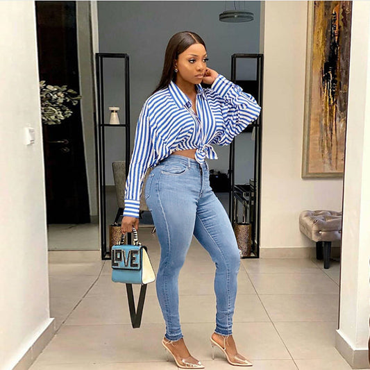 Vaqueros ajustados básicos casuales de color sólido para mujer