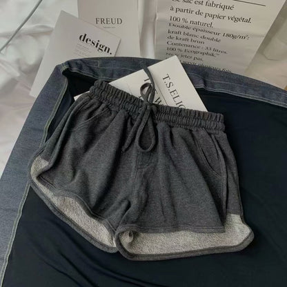 Women Casual Loose High Waist Straight Wide Leg Short