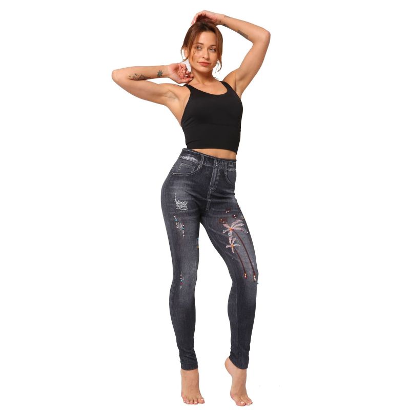 Women High Waist Printed Casual Slim Fashion Leggings Pants