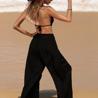 Women Fashion Casual Loose Beach Seaside Vacation Pants