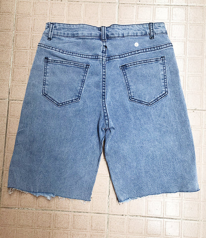 Women'S Fashion Casual Ripped Denim Raw Hem Shorts