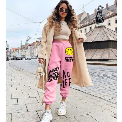 Athleisure Casual Street Fashion Street Women Letter Thickened Sweatpants