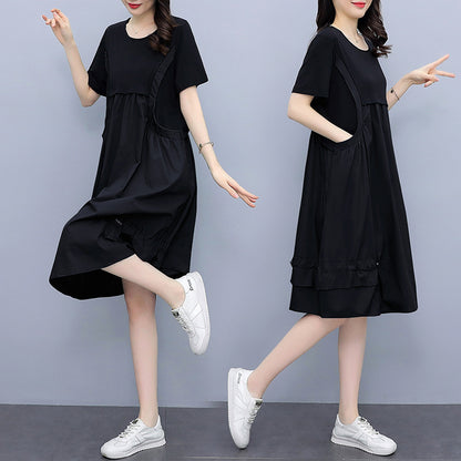 Vestido de dos piezas con tirantes falsos, informal, de moda para mujer