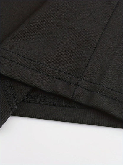 Camiseta corta informal de verano, ajustada, de manga corta y con estampado de letras campestres