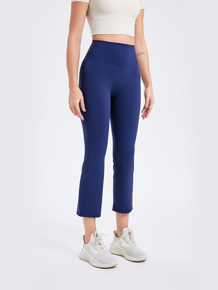 Women Fashion Casual Solid Color High Waist Slim-Fit Yoga Pants