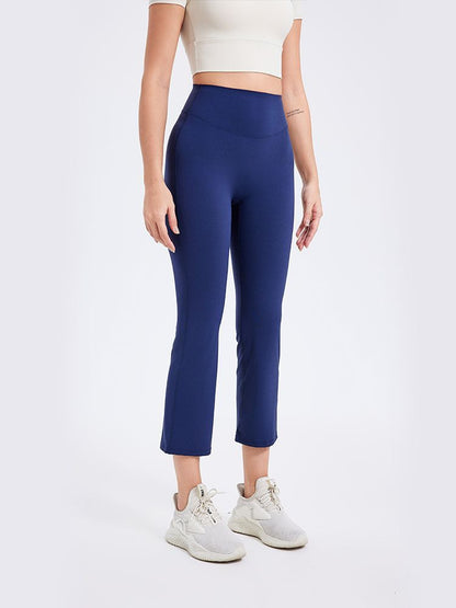 Women Fashion Casual Solid Color High Waist Slim-Fit Yoga Pants