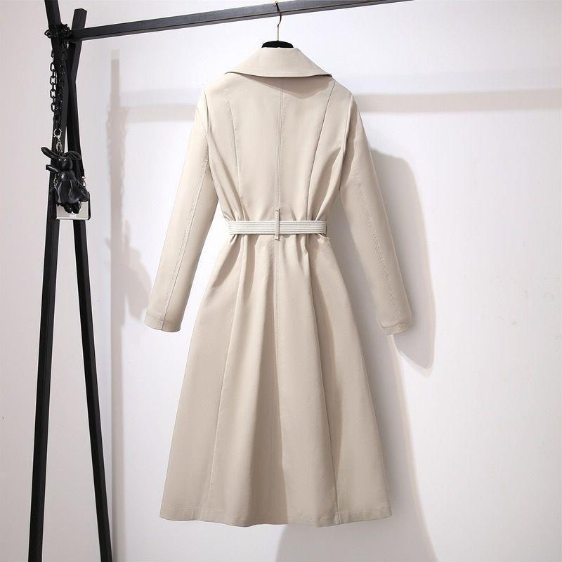 Women Fashion Casual Solid Color Silk Scarf Belt Long Sleeve Coat Jacket