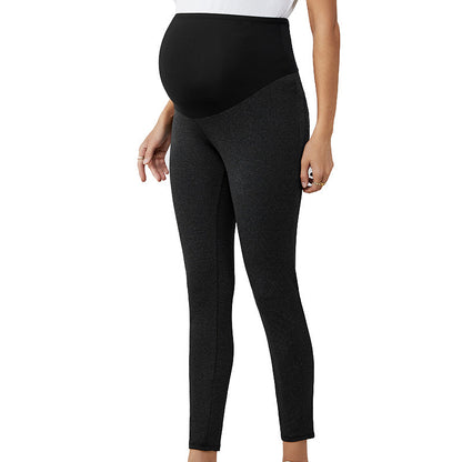 Leggings elásticos informales de cintura alta para embarazadas que levantan la cadera y el vientre.
