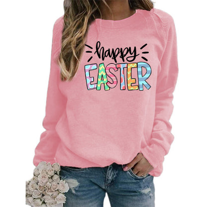 Sudadera con capucha de manga larga y cuello redondo con estampado de letras informal para mujer