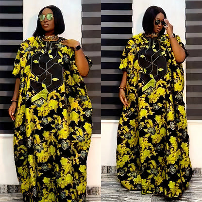 Women Loose Casual Graphic Print Plus Size Dress