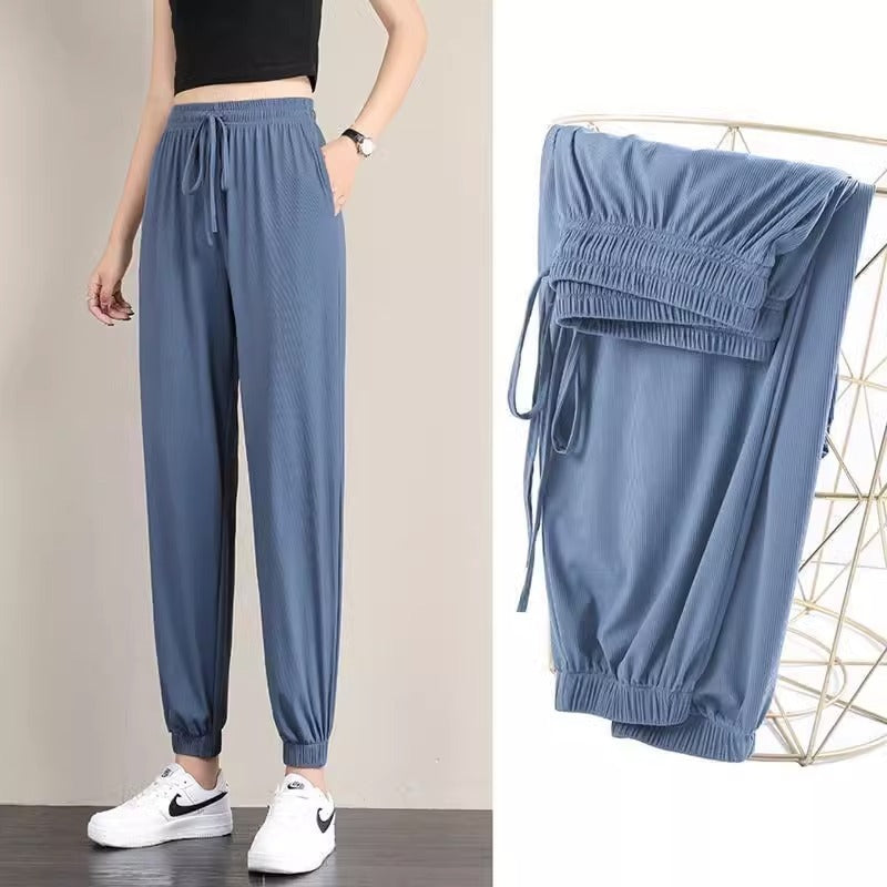 Women'S Casual Solid Color Loose Tunic Pants