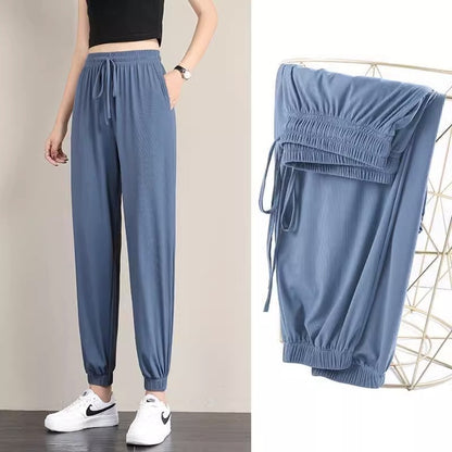Women'S Casual Solid Color Loose Tunic Pants