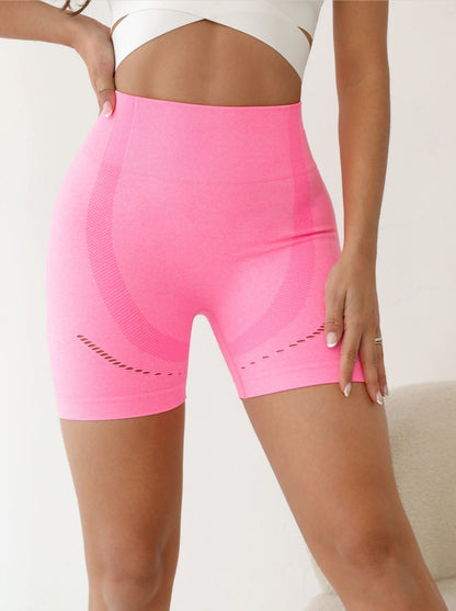 Pantalones cortos de yoga elásticos ajustados para correr, fitness, cintura alta, informales, a la moda para mujer