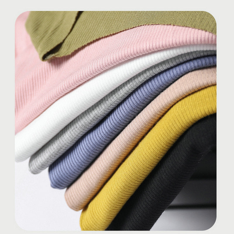 Camiseta informal de verano para mujer, de color liso, con cuello redondo y manga corta en blanco