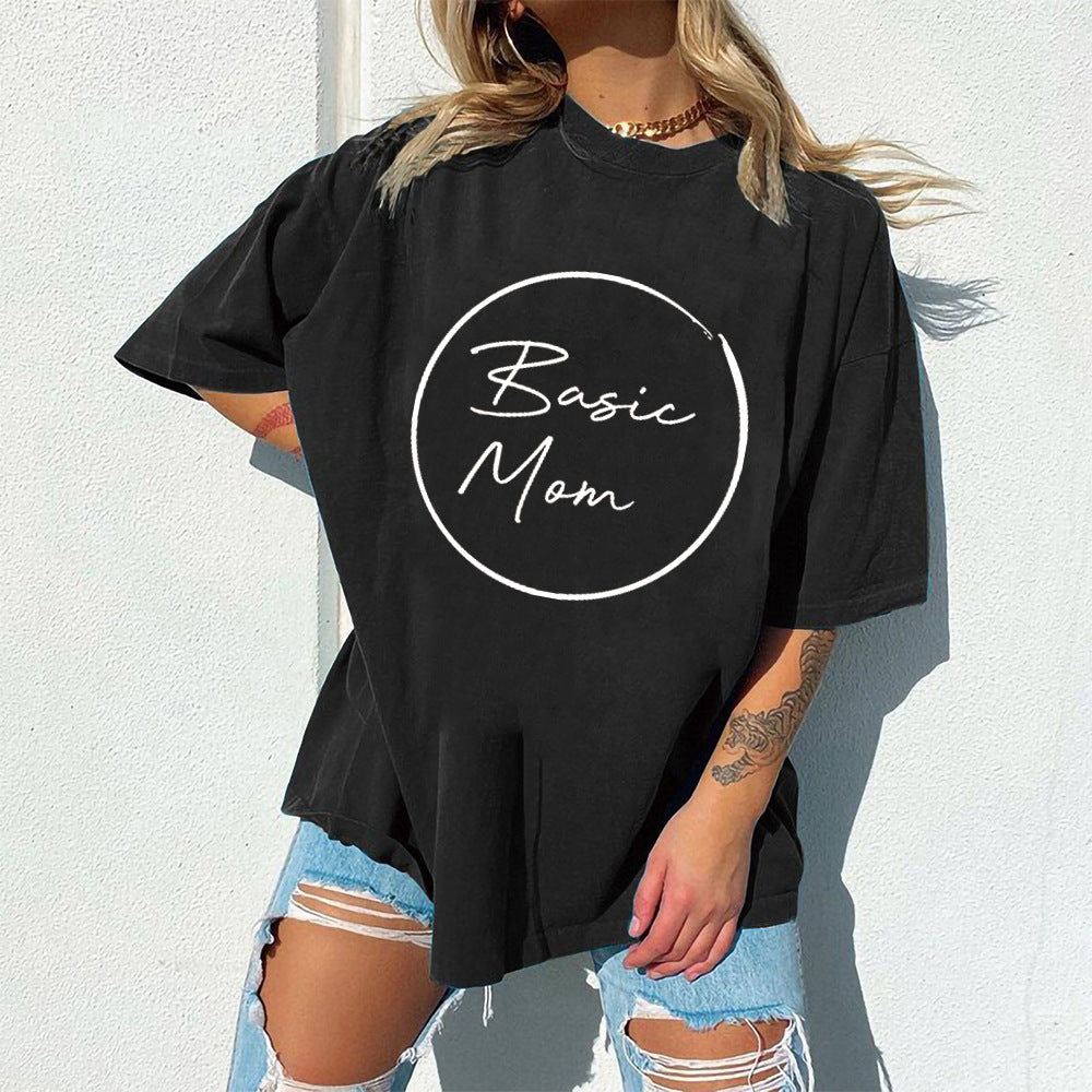 Camiseta estampada informal para el Día de la Madre para mujer