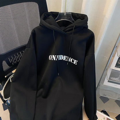 Vestido holgado informal de manga larga con capucha para mujer, otoño e invierno