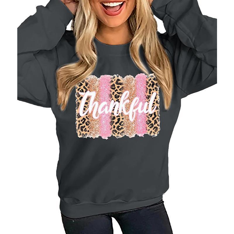 Sudadera informal de cuello redondo y manga larga para Acción de Gracias