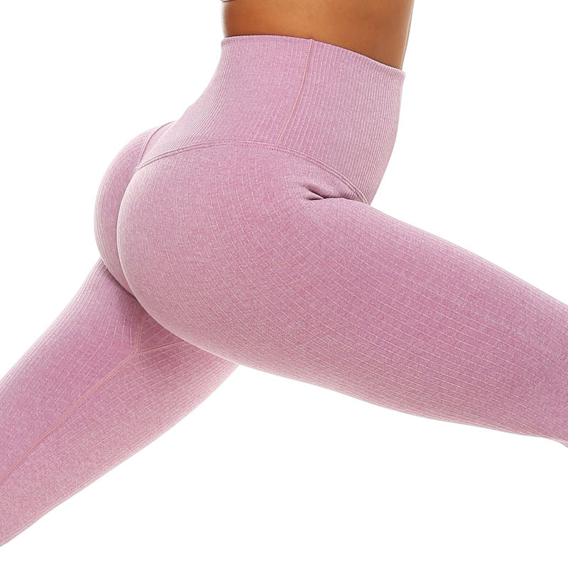 Conjunto deportivo de dos piezas para mujer, color sólido, con cuello en U, camiseta corta y pantalones de cintura alta, para yoga y deportes.
