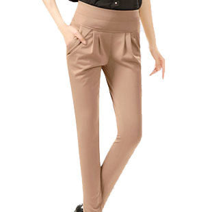 Women'S Casual Solid Color Cropped Pants