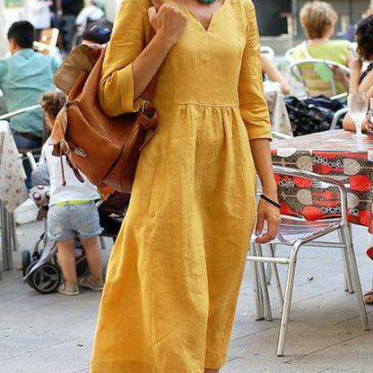 Women Casual Autumn And Winter Long Sleeve Plus Size Loose Dress