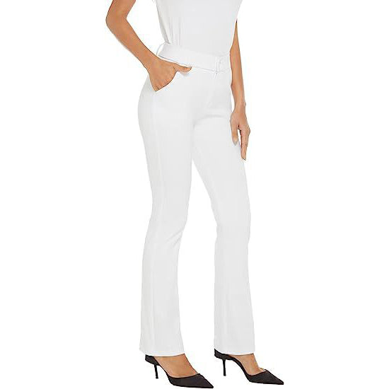 Pantalones casuales de color sólido de moda para mujer